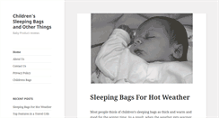 Desktop Screenshot of childrenssleepingbags.net