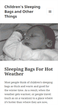 Mobile Screenshot of childrenssleepingbags.net